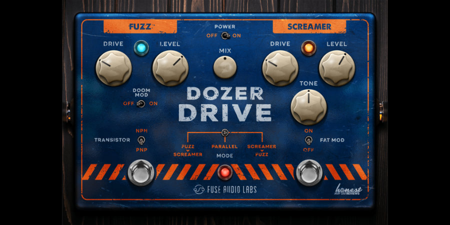 Mer information om "Fuse Audio Labs turns to two iconic guitar pedals to deliver Dozer Drive as a plugin-powered fusion "