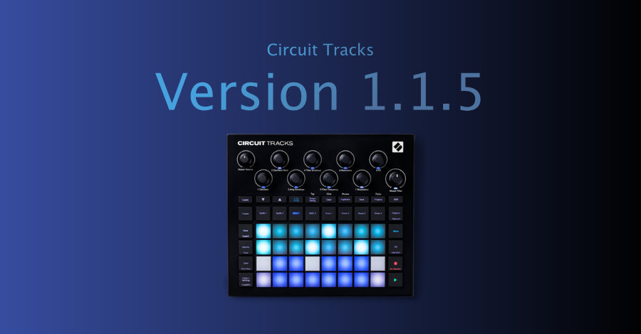 Mer information om "Novation release Circuit Tracks v1.1.5 – now with more sample time."