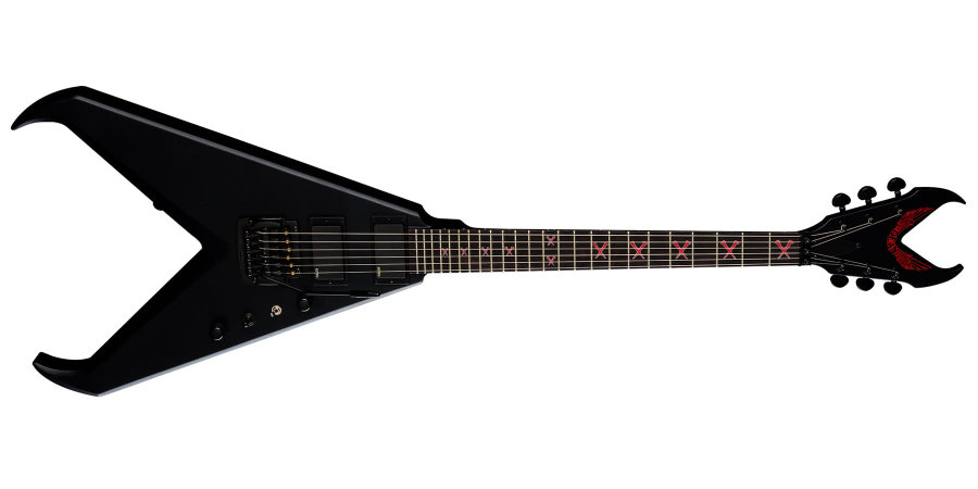 Mer information om "Dean Guitars releases Kerry King V Black Satin signature guitar"