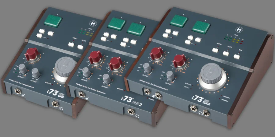 Mer information om "Heritage Audio i73® PRO, first-ever USB-C audio interfaces with Class A 73-style preamps"